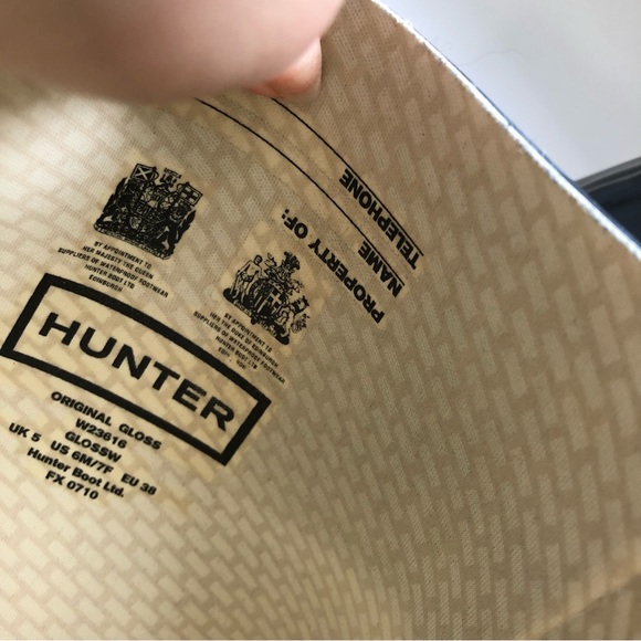 ❌SOLD❌ Hunter Original Tall Gloss Navy Rainboots, Size 6M - Picture 13 of 14